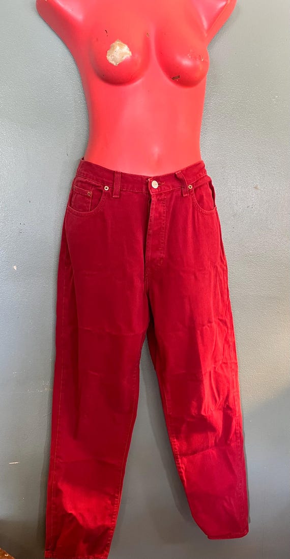 Vintage 90's Red Gap Button Fly Jeans, Size 12R