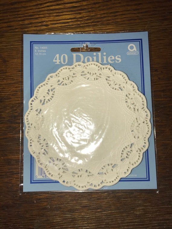 Vintage White Lace Paper Doilies. Vintage Small Round White Etsy