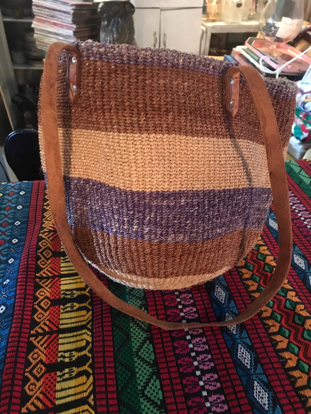 Vintage Jute Bag. Jute Bag. Jute Bag Purse. Purse. Vintage Boho. Boho