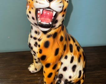 Vintage Ronzan Ceramic Cheetah: Mid-century Italian Art, Signed - Etsy