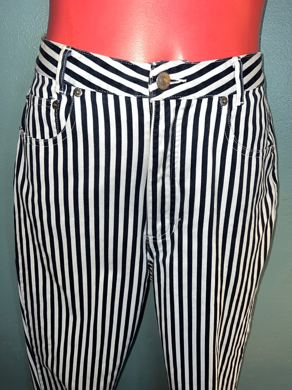 Vintage Banana Republic Striped Denim Pants. Woman