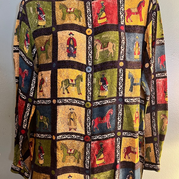 Vintage Platinum By Dorothy Schoelen Shirt. Beautiful Shirt By Dorothy Schoelen. Artsy Outfit