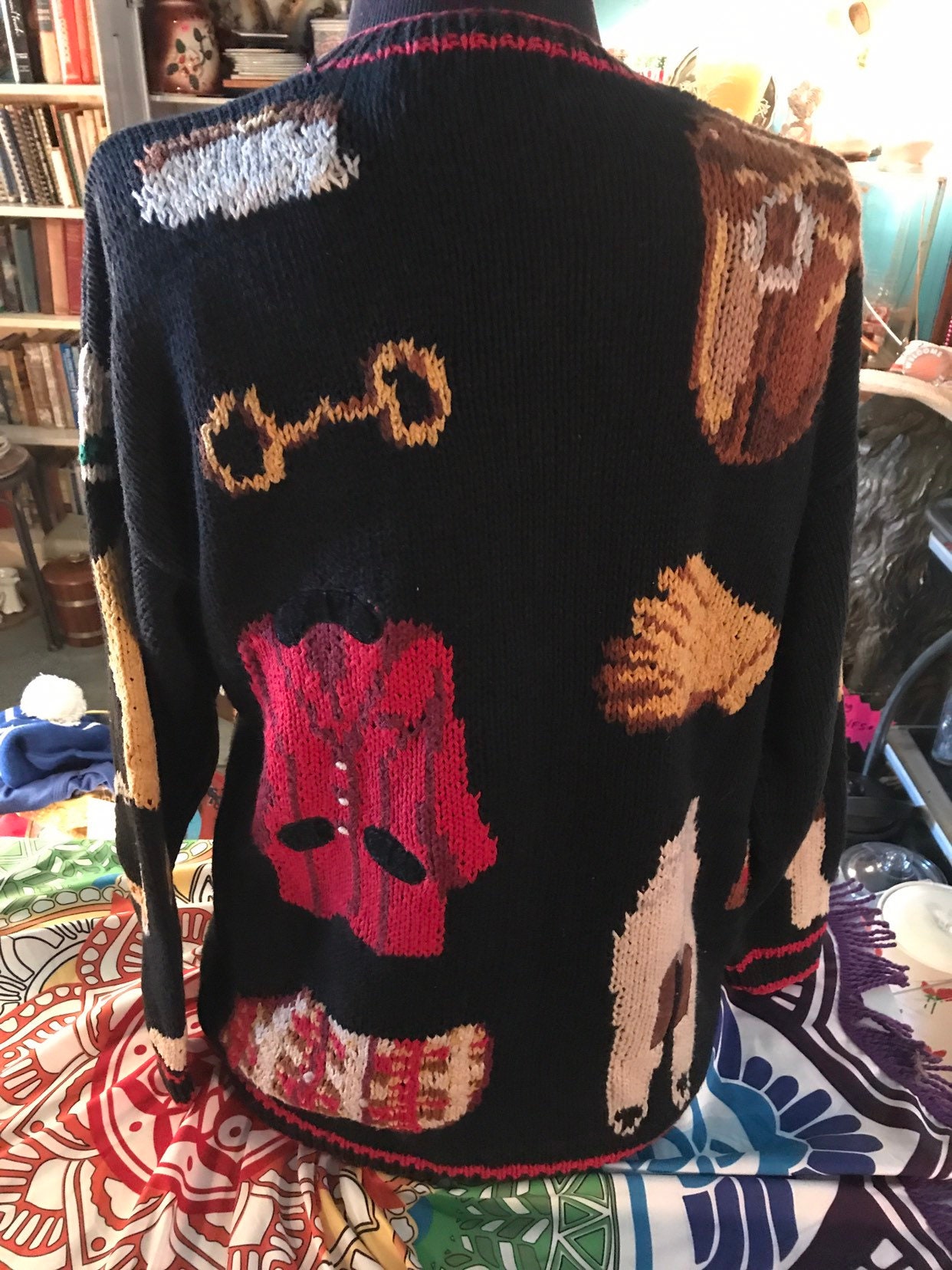 Vintage 90's Ugly Horse Sweater. Ugly Horse Riding Sweater. Vintage ...