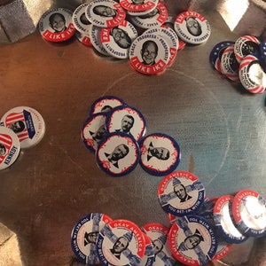 Vintage Reproduction Political Buttons, Collectible President Pins