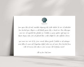 The Summer I Turned Pretty Stationery: Editable Letter Template (Canva Pro 7x5" Printable)