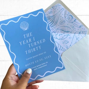 The Year I Turned Thirty Invitation Canva Pro Template | Based On The Summer I Turned Pretty | Editable TSITSP Invite | Instant Download