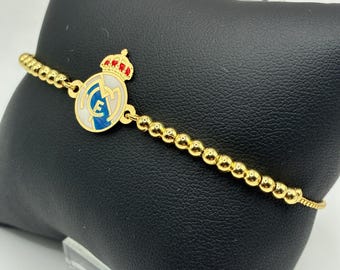 Real Madrid Bracelet: Handmade Braided Soccer Fan Jewelry