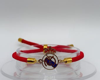 Real Madrid Bracelet: Handmade Woven Soccer Fan Jewelry