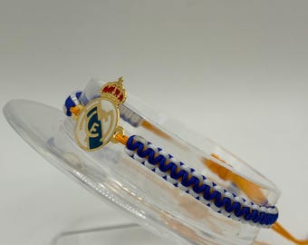 Real Madrid Bracelet: Handmade Braided Soccer Fan Jewelry