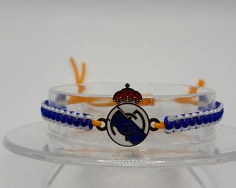 Real Madrid Bracelet: Handmade Braided Soccer Fan Jewelry