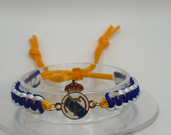 Real Madrid Bracelet: Handmade Braided Soccer Fan Jewelry