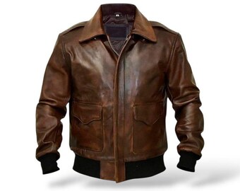 Vintage 1980s Type G-1 Leather Flight Jacket / US Government