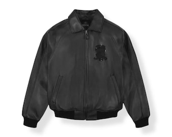 ジャケット・アウター 90s type a-2 real leather bomber jacket Mens Faux Leather Bomber Jacket 90s Vintage Biker Jackets