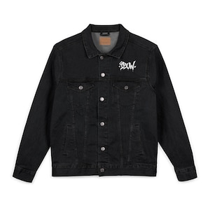 Zwart spijkerjack - Unisex streetwear mode, casual outfit, cadeau voor haar of hem, dagelijks gebruik, trendy gelaagdheid