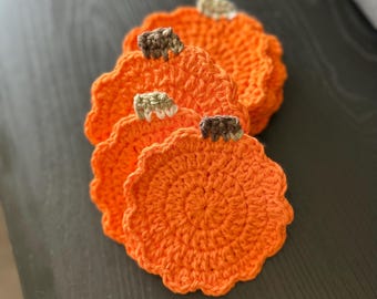 Pumpkin Coasters