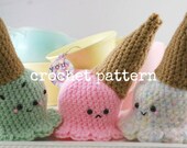 CROCHET PATTERN-Dropped Ice Cream Cone