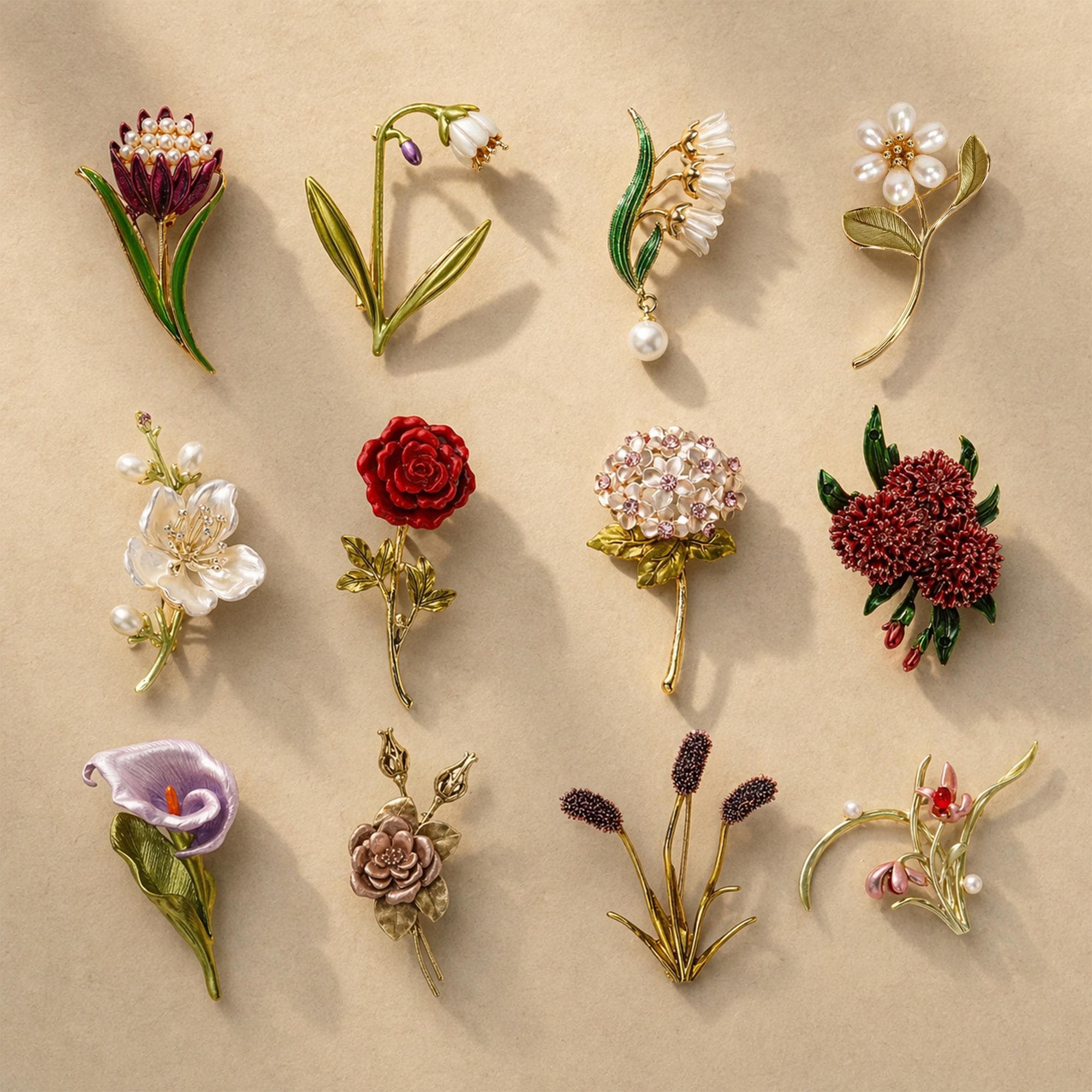 花のブローチ - Etsy 日本