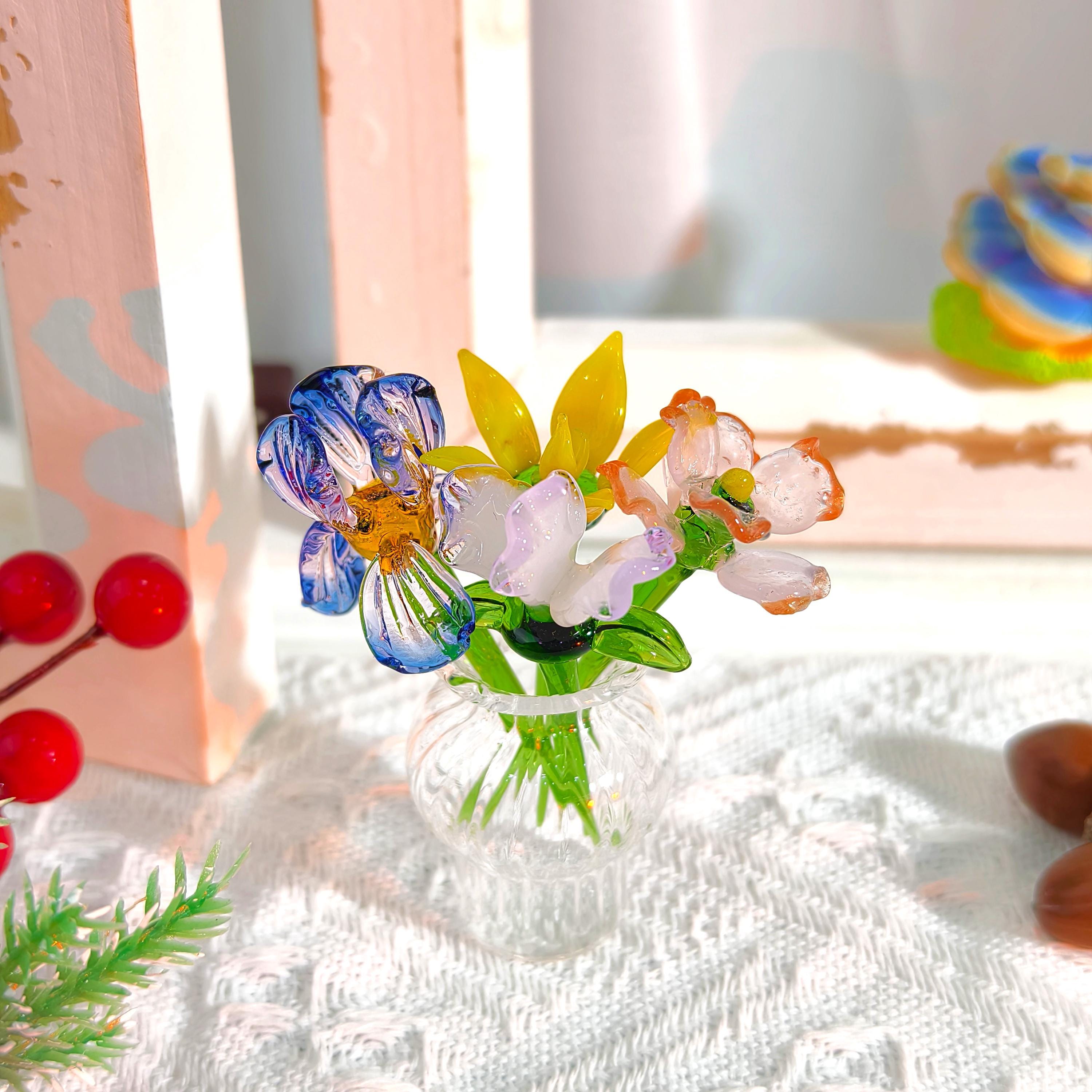 Glass Birth Month Flower, Birth Flower Gift, Handmade Glass Flowers ...