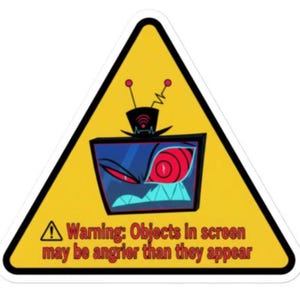 Hazbin Hotel Vox Warnschild Vinyl Aufkleber, Hazbin Hotel Fan Art.