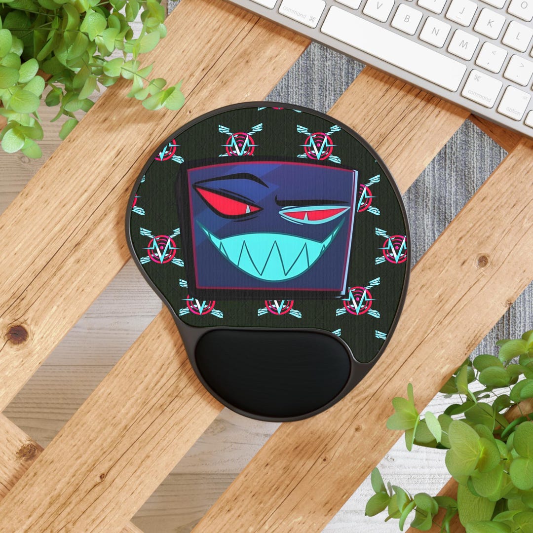 Voxtech Notepad Vox Hazbin Hotel Mouse Pad With Wrist Rest | Voxtech Gaming Pad - Etsy