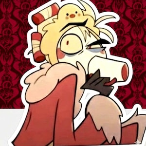 Lucifer Morningstar Sticker, King of Hell Decal, Hazbin Hotel Fanart, Fallen Angel, Waterproof Vinyl Sticker