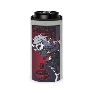 Loona Helluva Boss Can Cooler Koozie, Red Black Anime Style image 6