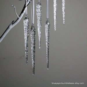 one blown glass icicle ornament image 1