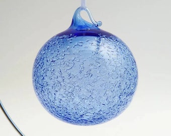 Light cobalt water globe ornament