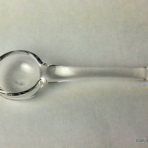 small 2.75&quot; clear glass spoon