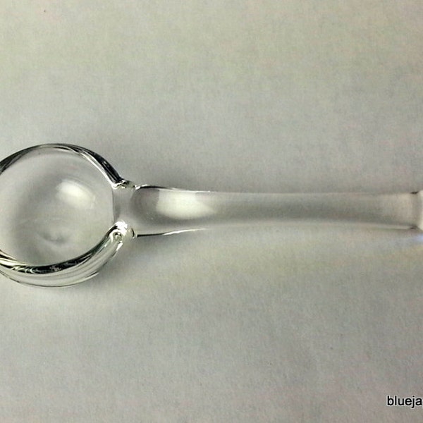 small 2.75" clear glass spoon