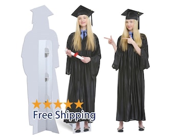 Graduation Custom Life Size Cardboard Cutout (1–8ft), Personalized Photo Standee, Class of 2026 Party Decor, Photo Booth Prop, Made in USA