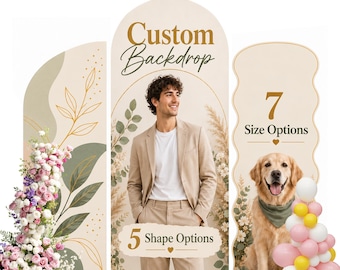 Custom Arch Backdrop Standee, Personalized Photo Background Board (1-8FT)