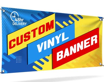 Custom Vinyl Banner and Sign Indoor or Outdoor Large Personalized Backdrop for Parties, Business, Birthday,Back to School & Event Decoration