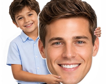 Custom Big Head Cutout 20-48 Inch, Upgraded Foam Board, Personalized Giant Face Sign for Graduation Birthday Party Decorations