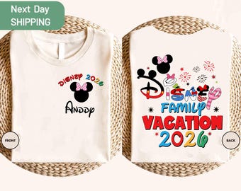 Custom Disney 2026 Shirt,Disneyland Castle 2026 Shirts, Disney Family Matching Shirt,Disney Tee, Disneyworld Tshirt,Disney 2026 Trip Shirt