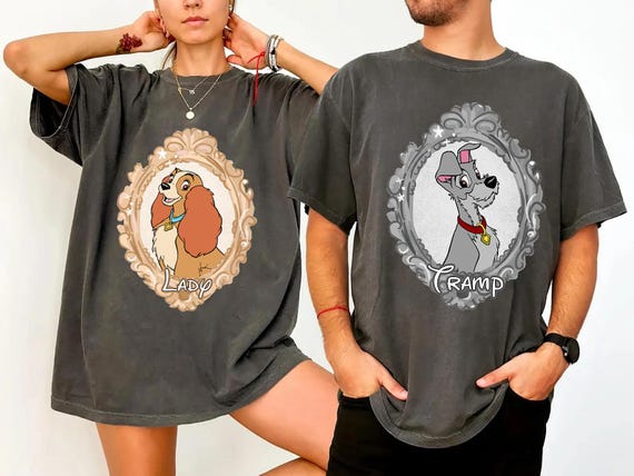 Lady And The Tramp Spaghetti Couples Shirt, Disney Couple Valentine's Day Matching Tee, Magic Kingdom Disneyland Couple Matching Trip Outfit