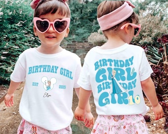 Frozen Birthday Shirt, Any Age Elsa Anna Tee, Frozen Birthday Outfit, Disney Princess Shirt, Personalized Frozen Shirt, Custom Disney Tee