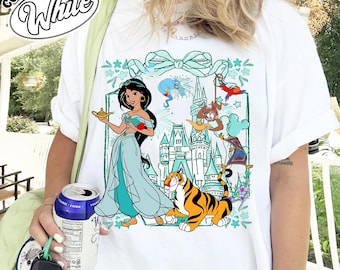 Princess Jasmine Shirt, Disney Princess Shirt, Disney Character Shirt, Princess Girl Shirt, Minnie Ears Tee, Jasmine Tee, Jasmine Watercolor