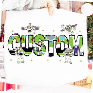 Custom Name Buzz Lightyear To Infinity And Beyond Shirt, Toy Story Pixar Disney Tee, Space Ranger Shirt, Disneyland Family Trip Birthday Tee image 1
