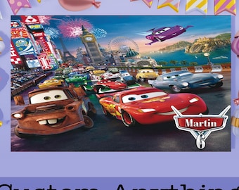 Custom Disney Cars Movie Birthday Backdrop, Cars Birthday Banner, Cars Birthday Decoration, Cars Birthday Party, Cars Party Decor
