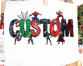 Custom Name Avengers Birthday Shirt,Superhero Birthday Boy shirt, Personalized Birthday Party, Birthday Boy Shirt,Marvel Themed Birthday Tee