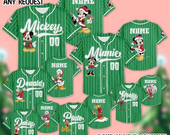 Custom Disney Family Christmas Jersey, Matching Christmas Jersey, Personalized Disney Character Christmas Jersey, 2025 Mickey’s Very Merry