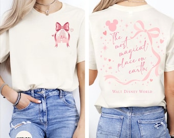 Sudadera con lazo de Disney Castle, camiseta de Castillo Mágico, camiseta de regalo de Disney, camiseta de Disneyworld, camiseta de vacaciones de Disney, camiseta de viaje de chicas