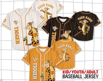 Camiseta de béisbol personalizada de Disney Tigger, camiseta linda de Tigger, camiseta de Winnie the Pooh, regalo de Magic Kingdom, camiseta de Tiger Dog, regalo de WDW Disney