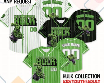 Personalized The Hulk Baseball Jersey, Custom Disney The Hulk Baseball Shirt, Matching Disney Trip Outfit, Disney Birthday Gift