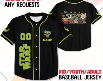 Camiseta de béisbol personalizada de Darth Vader, camiseta de Star Wars, camiseta de Darth Vader de Disney, regalo de Galaxy's Edge para hombre