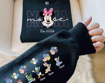 Custom Mickey And Friends Mama Comfort Colors Shirt, Mom Disney T-shirt, Mother's Day, Personalized Gift For Mama Mommy Grandma Gigi Mimi