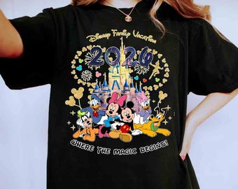 Disney 2026 Family Vacation Shirts, Mickey Castle 2026 Shirts, Disneyland Family Trip Shirt, Custom Mickey Trip Shirt, Disney Vacation Shirt