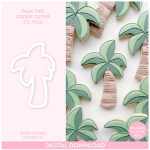 Palm Tree Cookie Cutter, STL File, 3D Printable Cookie Cutter, Instant Download, Sweet Cookie Cutter Co