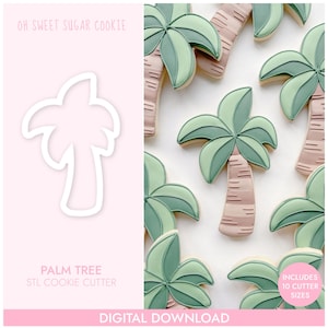 Palm Tree Cookie Cutter, STL File, Instant Digital Download, 3D Printing